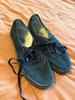 Vans Black Low-Top Canvas Sneakers